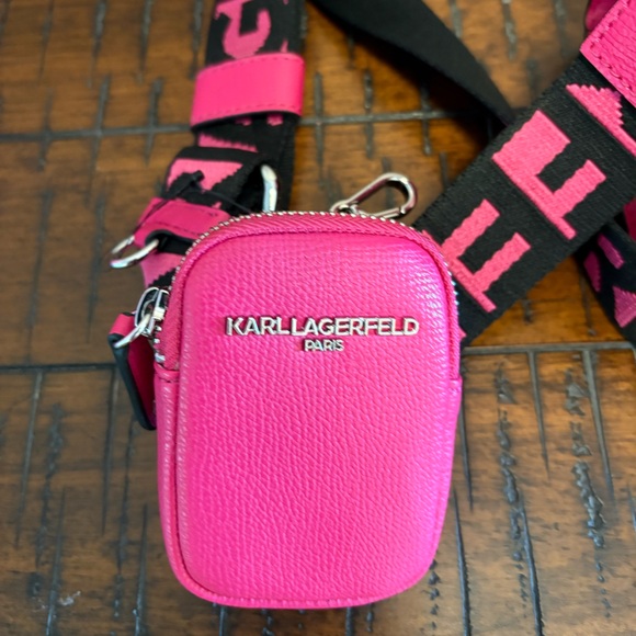 Karl Lagerfeld Paris Maybelle Fuchsia Satchel with Cartoon Motif - Picture 5 of 14